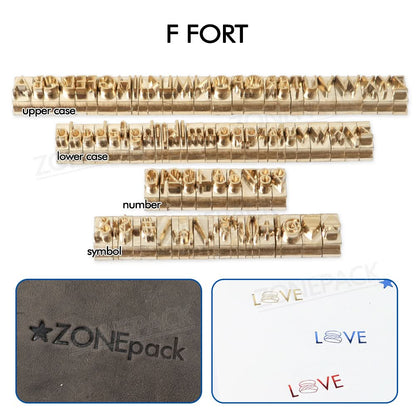 ZONESUN A8mm Copper Brass Stamping Molds for Letters, Numbers & Symbols