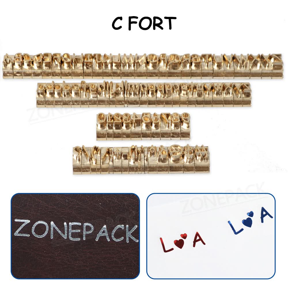 ZONESUN A8mm Copper Brass Stamping Molds for Letters, Numbers & Symbols