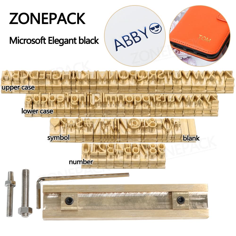 ZONESUN A8mm Copper Brass Stamping Molds for Letters, Numbers & Symbols