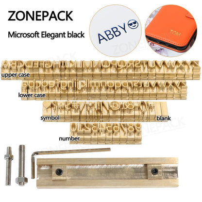 ZONESUN A8mm Copper Brass Stamping Molds for Letters, Numbers & Symbols