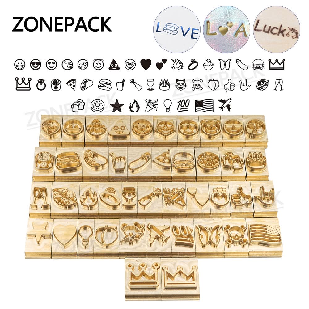 ZONESUN A8mm Copper Brass Stamping Molds for Letters, Numbers & Symbols