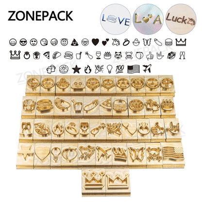ZONESUN A8mm Copper Brass Stamping Molds for Letters, Numbers & Symbols