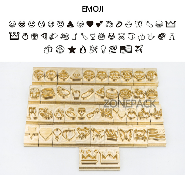 ZONESUN A8mm Copper Brass Stamping Molds for Letters, Numbers & Symbols