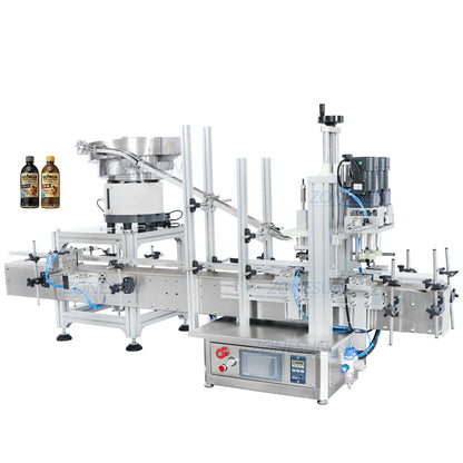 ZONESUN ZS-XG1870V Máquina Tapadora de Botellas de Sobremesa con Tazón Vibratorio