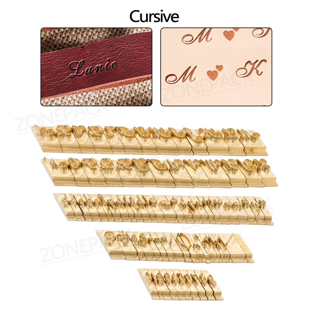 ZONESUN A8mm Copper Brass Stamping Molds for Letters, Numbers & Symbols