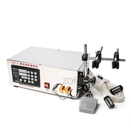 ZONESUN 5-3500ml Semi-automatic 2 Heads Diaphragm Pump Liquid Filling Machine