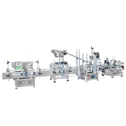 ZONESUN ZS-FAL180C5 Desktop 4 Nozzles Liquid Filling Capping And Labeling Machine With Vibratory Bowl