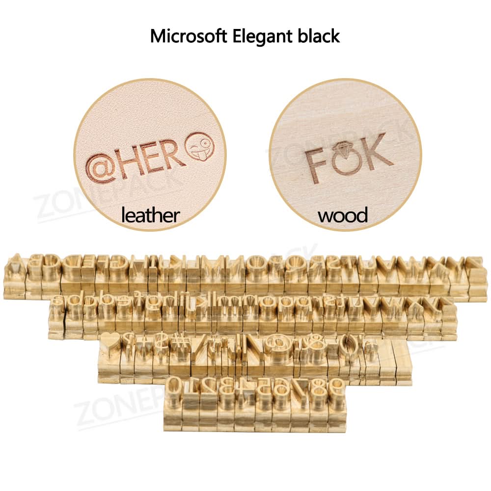 ZONESUN A8mm Copper Brass Stamping Molds for Letters, Numbers & Symbols