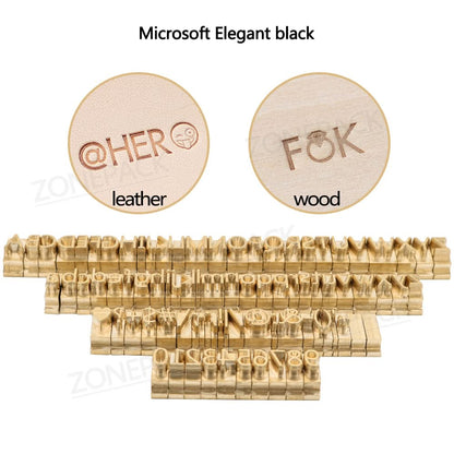 ZONESUN A8mm Copper Brass Stamping Molds for Letters, Numbers & Symbols