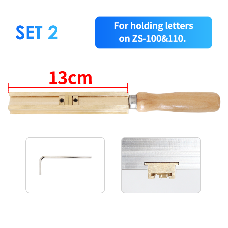 ZONESUN Hot Stamping Machine T Slot Letter Mold Holder ZS-TS
