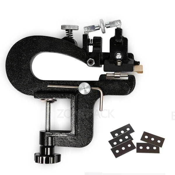 ZONESUN Leather Paring Device Kid Manual Leather Skiver Hand Skiving Machine