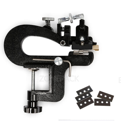 ZONESUN Leather Paring Device Kid Manual Leather Skiver Hand Skiving Machine