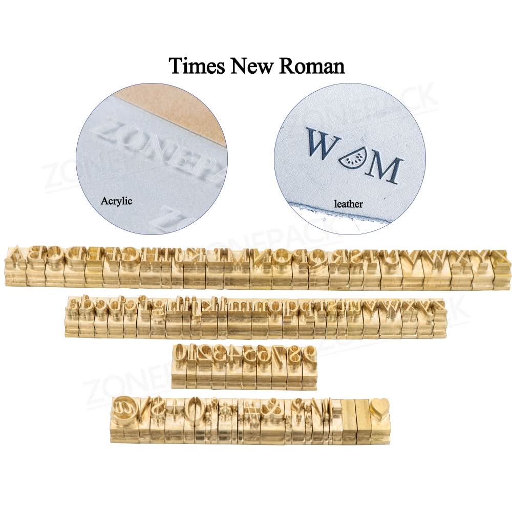 ZONESUN A8mm Copper Brass Stamping Molds for Letters, Numbers & Symbols