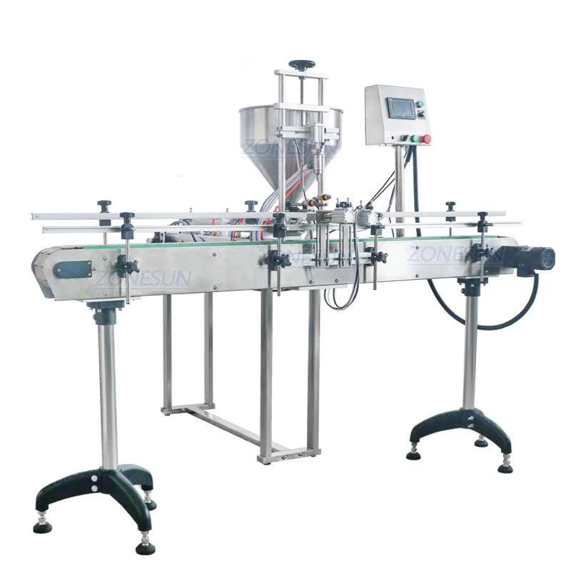 Llenadora de pasta automática neumática ZONESUN ZS-GY1C con transportador