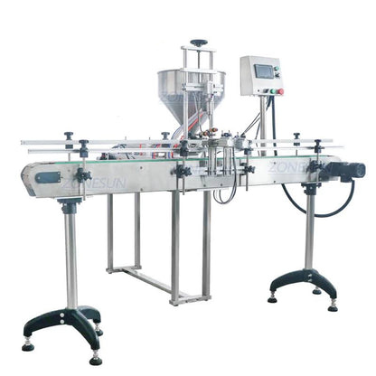 Llenadora de pasta automática neumática ZONESUN ZS-GY1C con transportador