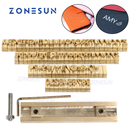 ZONESUN A8mm Copper Brass Stamping Molds for Letters, Numbers & Symbols