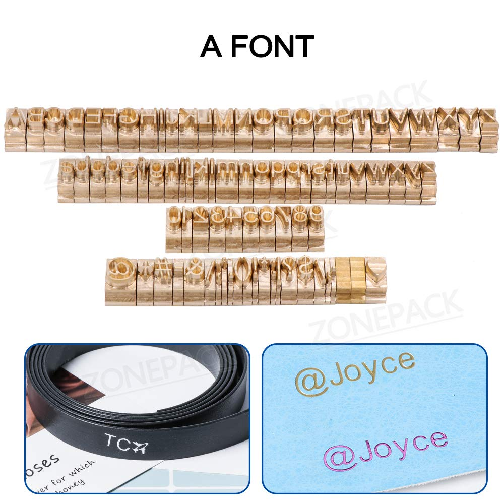 ZONESUN A8mm Copper Brass Stamping Molds for Letters, Numbers & Symbols