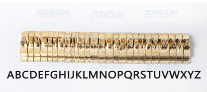 ZONESUN A8mm Copper Brass Stamping Molds for Letters, Numbers & Symbols