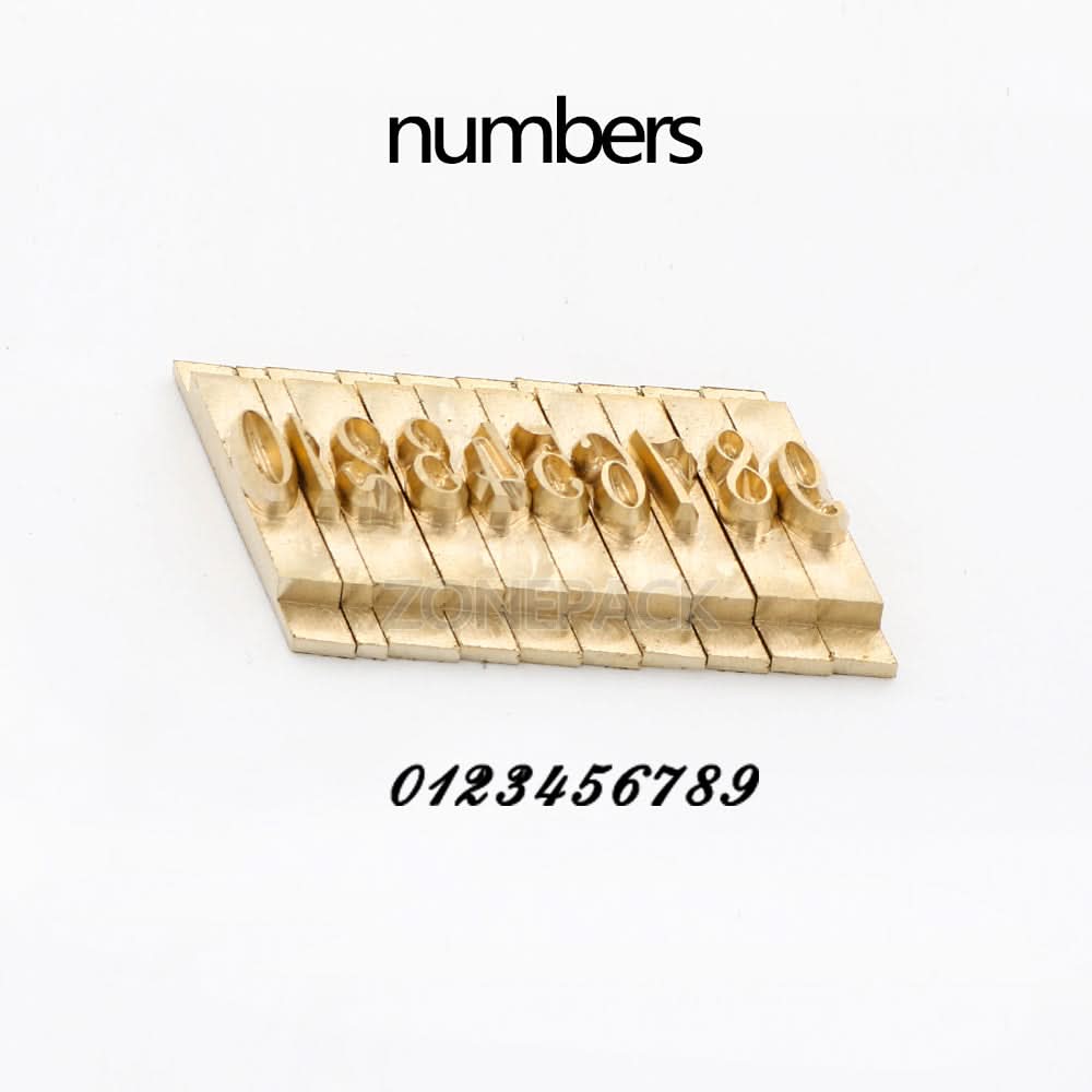 ZONESUN A8mm Copper Brass Stamping Molds for Letters, Numbers & Symbols