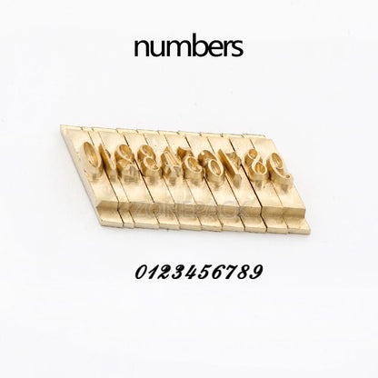 ZONESUN A8mm Copper Brass Stamping Molds for Letters, Numbers & Symbols