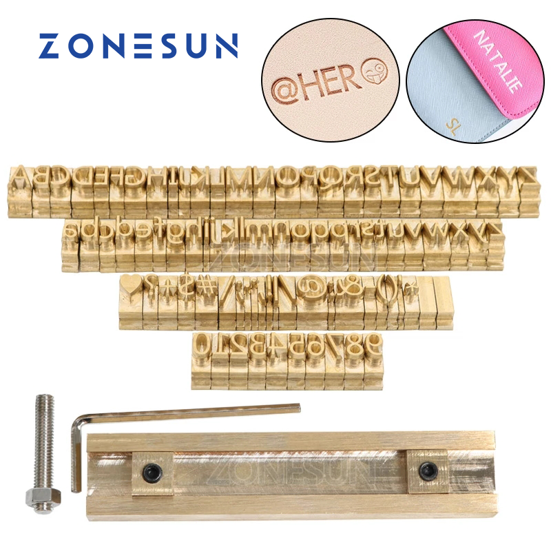 ZONESUN A8mm Copper Brass Stamping Molds for Letters, Numbers & Symbols