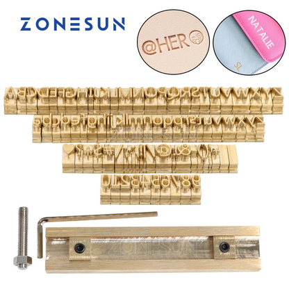 ZONESUN A8mm Copper Brass Stamping Molds for Letters, Numbers & Symbols