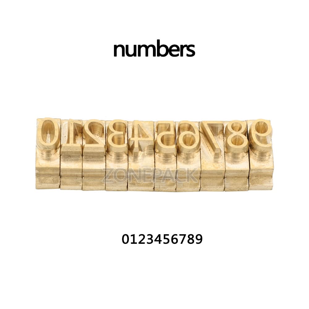 ZONESUN A8mm Copper Brass Stamping Molds for Letters, Numbers & Symbols