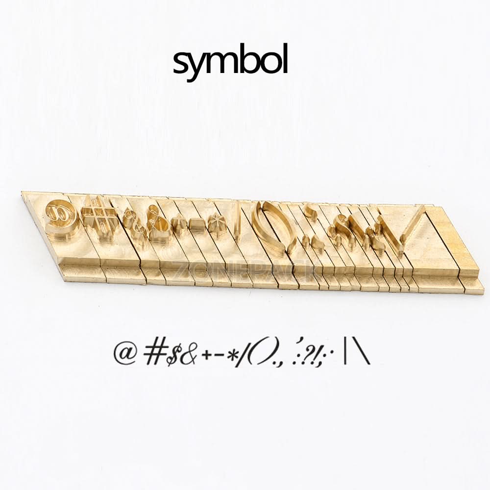 ZONESUN A8mm Copper Brass Stamping Molds for Letters, Numbers & Symbols