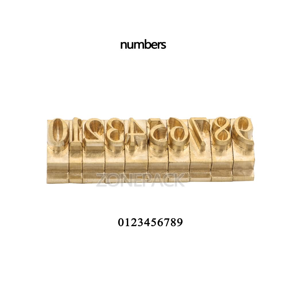 ZONESUN A8mm Copper Brass Stamping Molds for Letters, Numbers & Symbols