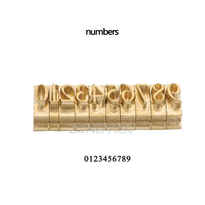 ZONESUN A8mm Copper Brass Stamping Molds for Letters, Numbers & Symbols