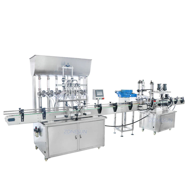 ZONESUN ZS-FAL180AP Automatic Paste Filling Capping Machine With Cap Unscrambler