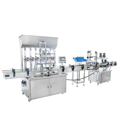 ZONESUN ZS-FAL180AP Automatic Paste Filling Capping Machine With Cap Unscrambler