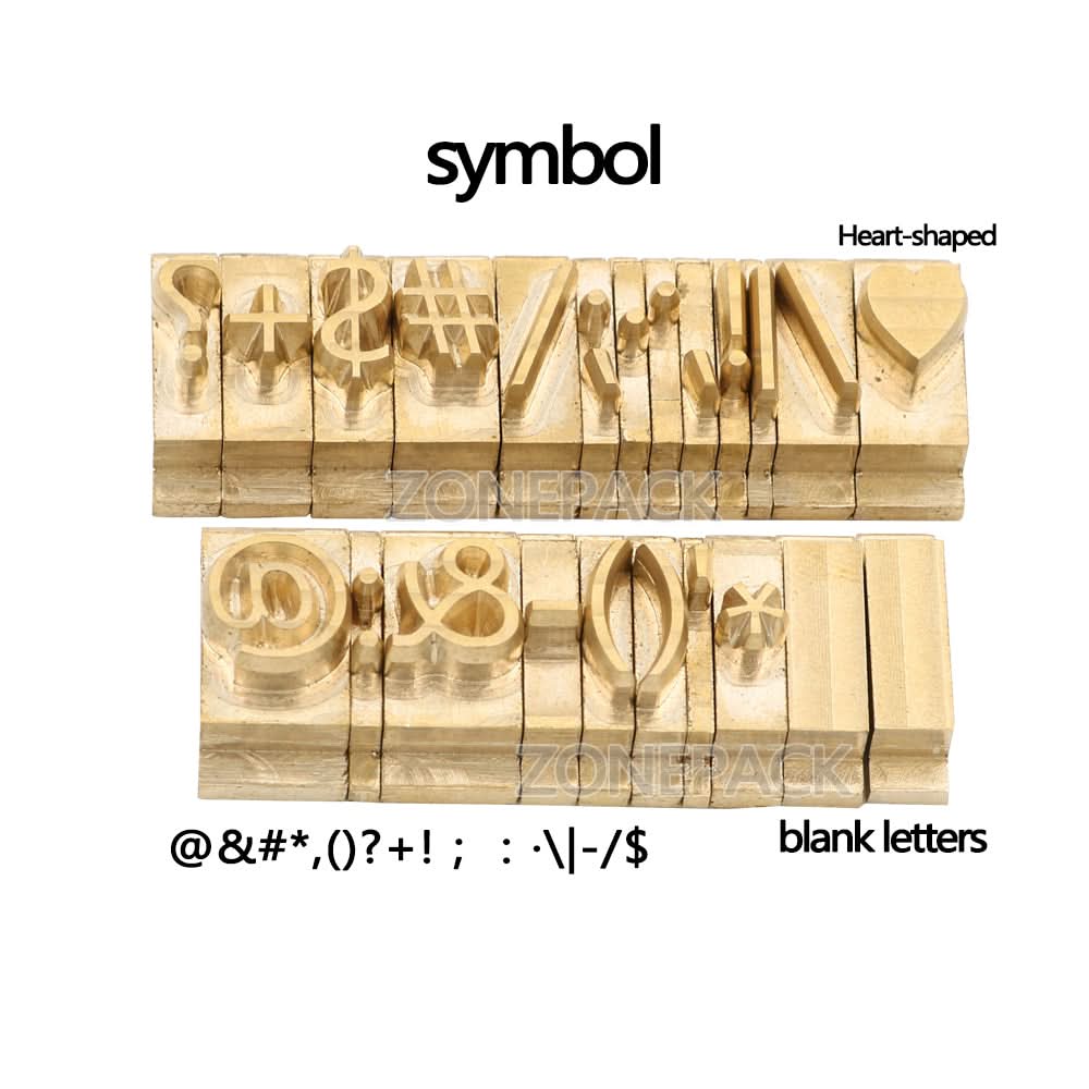 ZONESUN A8mm Copper Brass Stamping Molds for Letters, Numbers & Symbols