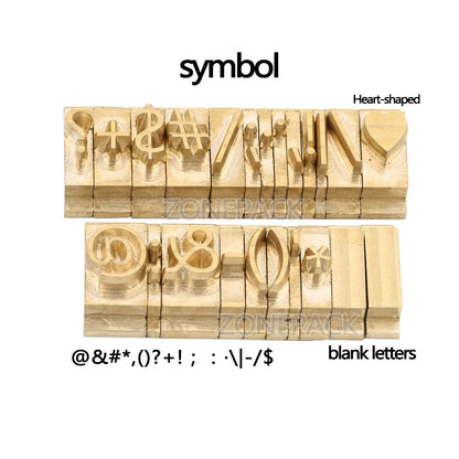 ZONESUN A8mm Copper Brass Stamping Molds for Letters, Numbers & Symbols