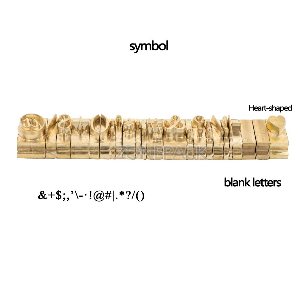 ZONESUN A8mm Copper Brass Stamping Molds for Letters, Numbers & Symbols