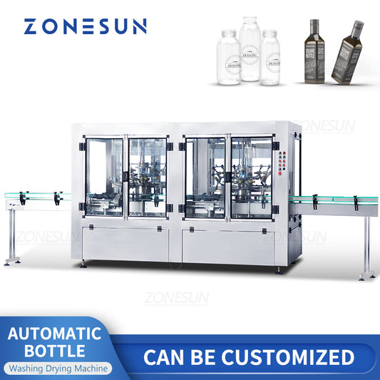 ZONESUN ZS-WB12A Full Automatic Pet Bottle Recycle 12 Heads Glass Bottle Washing Drying Machine