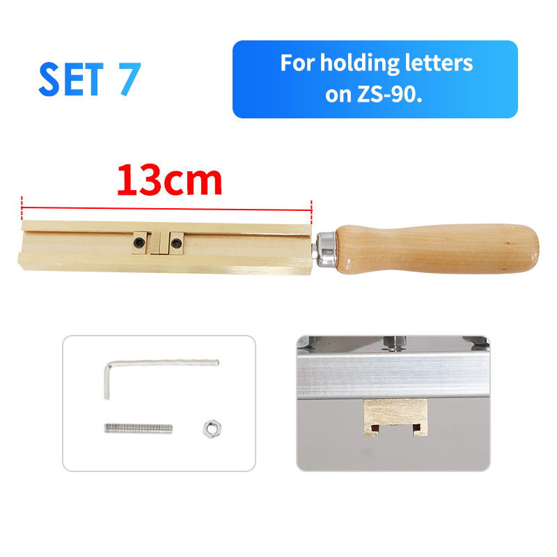 ZONESUN Hot Stamping Machine T Slot Letter Mold Holder ZS-TS