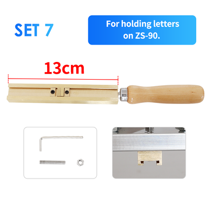 ZONESUN Hot Stamping Machine T Slot Letter Mold Holder ZS-TS