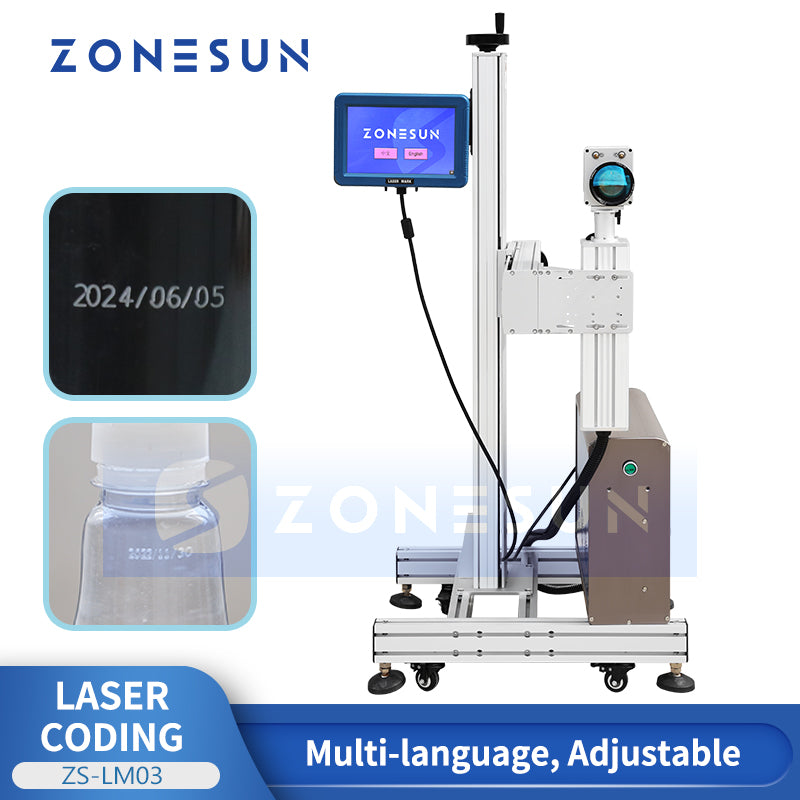 ZONESUN ZS-LM03 QR Code Barcode and Batch Number Laser Marking Machine