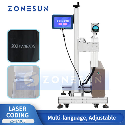 ZONESUN ZS-LM03 QR Code Barcode and Batch Number Laser Marking Machine