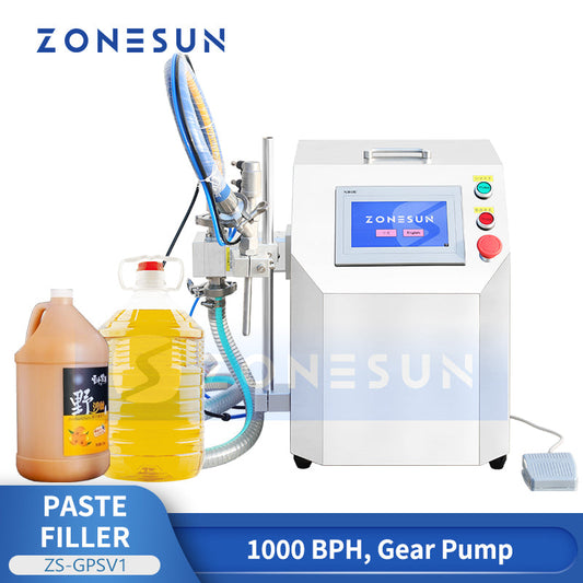 ZONESUN ZS-GPSV1 Servo Gear Pump Liquid Paste Filling Machine Quantitative Viscous Liquid Filler  ZONESUNPRO