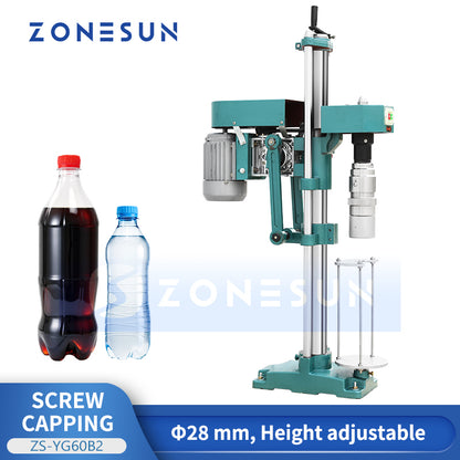ZONESUN ZS-YG60B2 Semi-Automatic 28mm Screw Cap Bottle Capping Machine