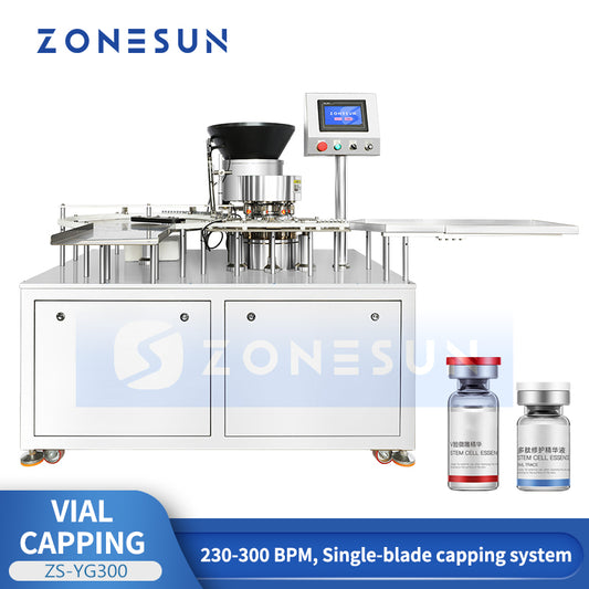 ZONESUN ZS-YG300 Automatic Vial Capping Machine Pharmaceutical Lab Bottle Capper