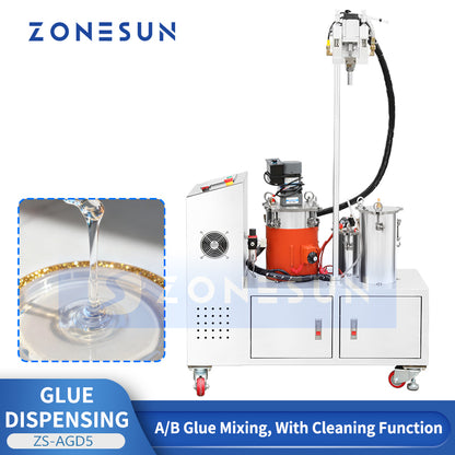 ZONESUN ZS-AGD5 Automatic AB Glue Dispensing Machine Two-Component Epoxy Resin Silicone Mixing Dispensing System