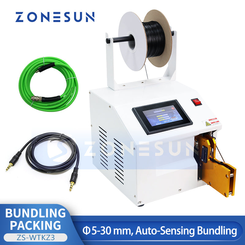 ZONESUN ZS-WTKZ3 Electric Wire Strapping Machine for USB Wire and Power Cord