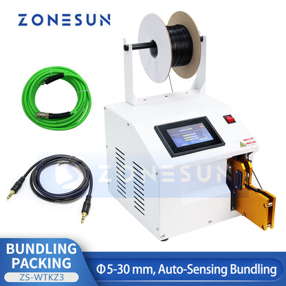 ZONESUN ZS-WTKZ3 Electric Wire Strapping Machine for USB Wire and Power Cord