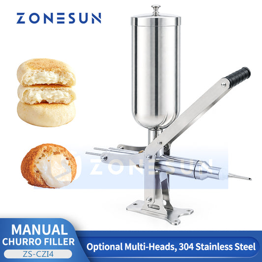 ZONESUN ZS-CZI4 Manual Cream Filling Injector for Bakery Use Donuts, Churros Puffs & Cakes Paste with Precision Dosing System