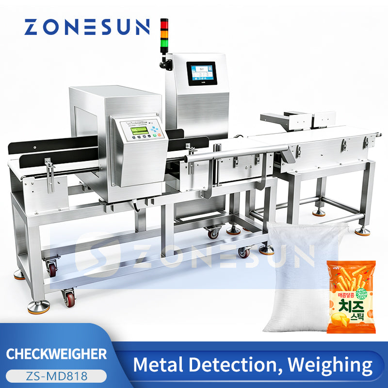 ZONESUN ZS-MD818 Automatic Checkweigher & Metal Detector with Reject System