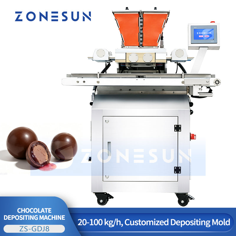 ZONESUN ZS-GDJ8 Semi-Automatic Servo Chocolate Depositing & Filling Machine