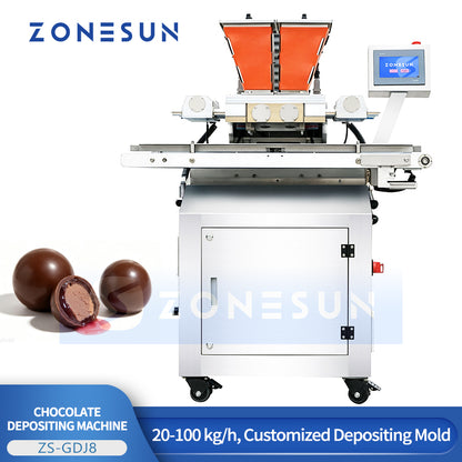 ZONESUN ZS-GDJ8 Semi-Automatic Servo Chocolate Depositing & Filling Machine